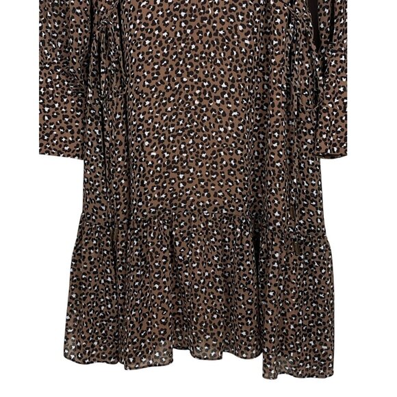 LK BENNETT DAKOTA ANIMAL PRINT CHIFFON LONG SLEEVE DRESS - Picture 8 of 13